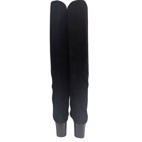 Lola Cruz, Wildlederstiefel in Schwarz