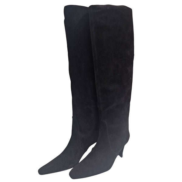 Lola Cruz, Wildlederstiefel in Schwarz