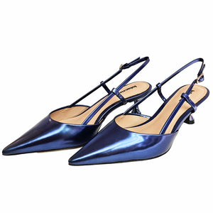 Lola Cruz, azurblauer Sling Pumps