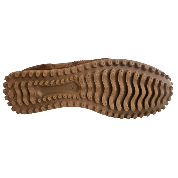 Milliways, Sneaker mit Lammfell in Cognac