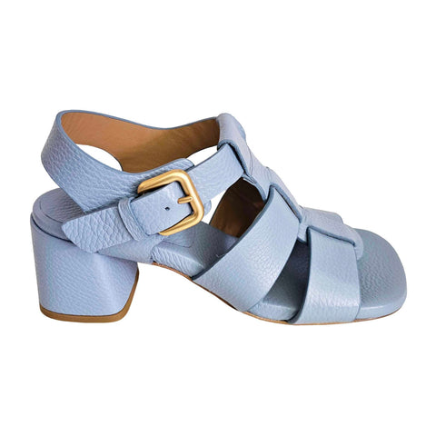 Mara Bini, hellblaue Sandalette mit breiten Riemchen