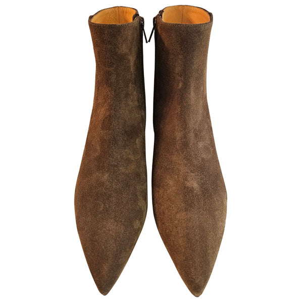Mara Bini, Wildlederstiefelette in Cognac