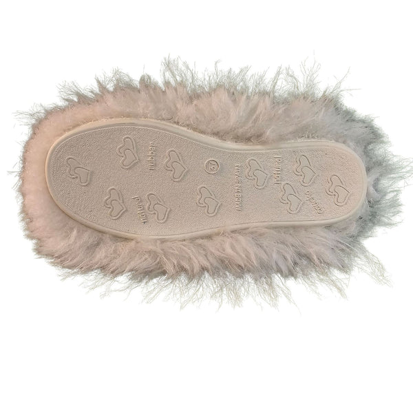 Macarena, Hausschuh, Pantolette in plüschigen Weiß