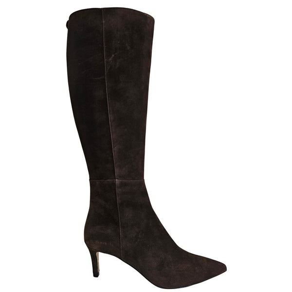 Mascaro, elegante Stiefel aus feinem Wildleder in Dunkelbraun