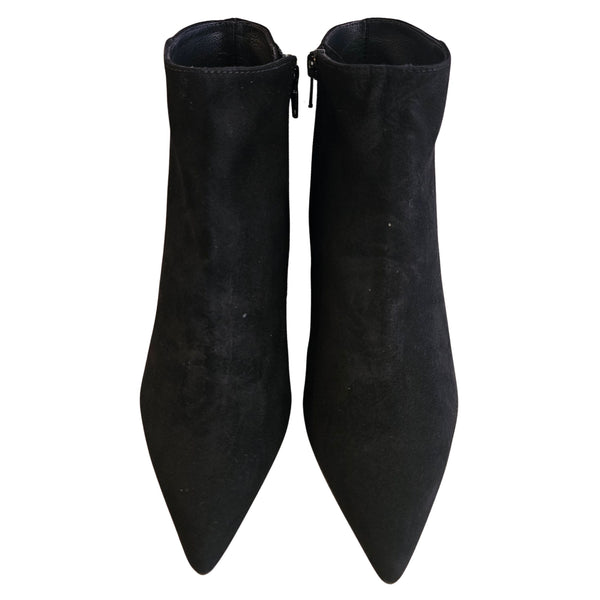 Mascaro, elegante Stiefelette aus feinem Wildleder in Schwarz