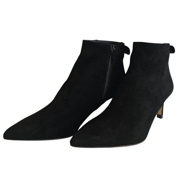 Mascaro, elegante Stiefelette aus feinem Wildleder in Schwarz