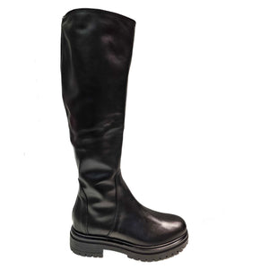Milliways, klassischer Nappalederstiefel in Schwarz