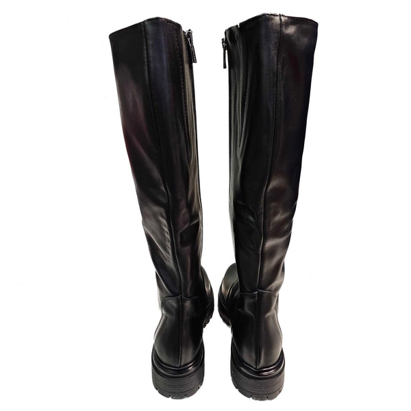 Milliways, klassischer Nappalederstiefel in Schwarz