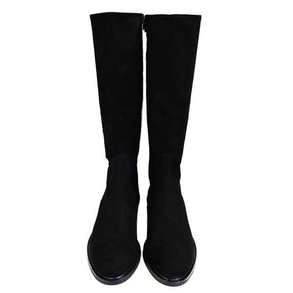 Milliways, klassischer Wildlederstiefel in Schwarz