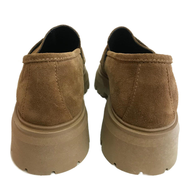 Milliways, beigefarbener Wildleder-Loafer im Collegestil