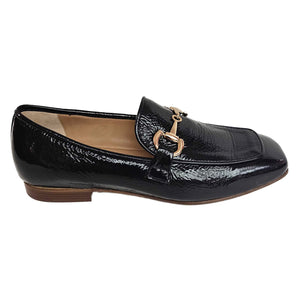 Milliways, Knautschlackleder-Loafer in Dunkelblau