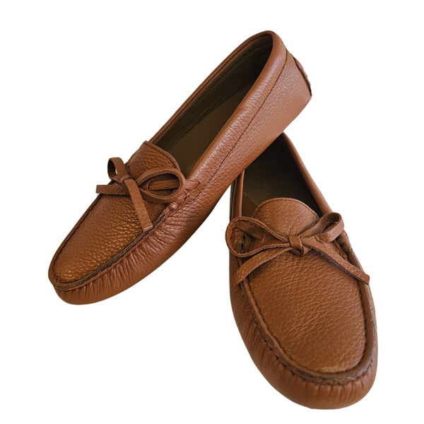 Milliways, Noppen-Loafer in Cognac Braun