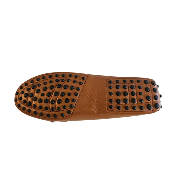 Milliways, Noppen-Loafer in Cognac Braun