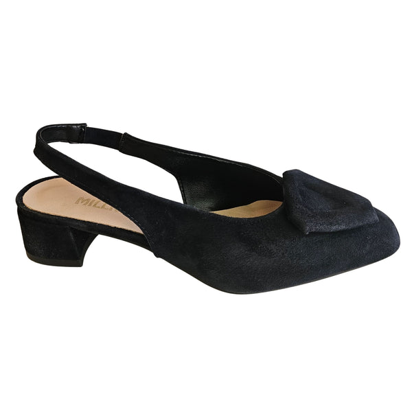 Milliways, Slingpump in dunkelblauem Wildleder