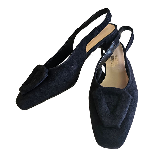 Milliways, Slingpump in dunkelblauem Wildleder