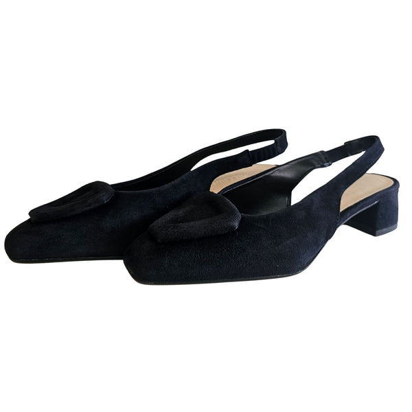 Milliways, Slingpump in dunkelblauem Wildleder