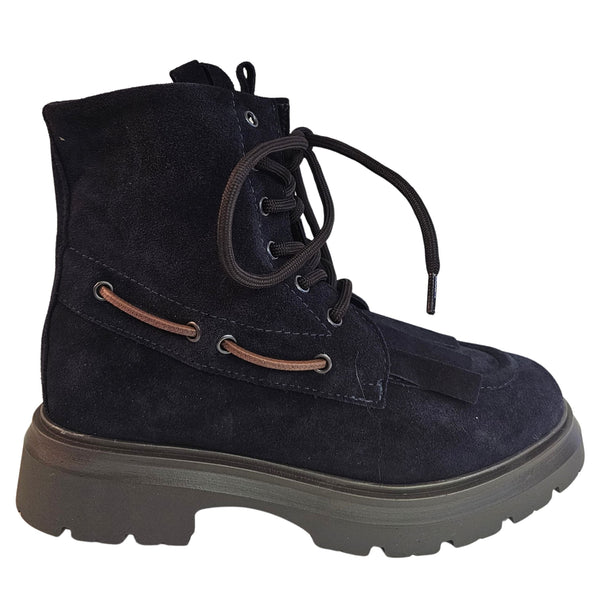 Milliways, Schnürstiefelette in Dunkelblau