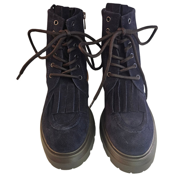 Milliways, Schnürstiefelette in Dunkelblau