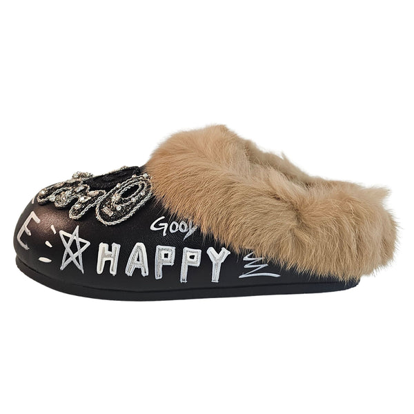 NAN-KU Couture, Pantolette in Schwarz