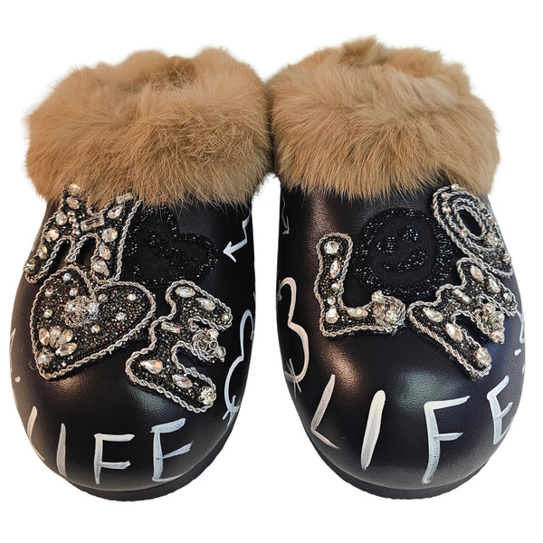 NAN-KU Couture, Pantolette in Schwarz
