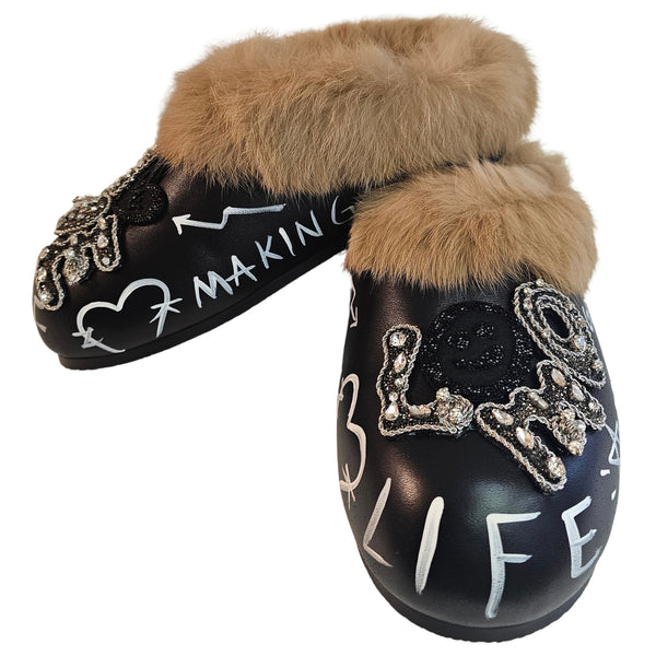 NAN-KU Couture, Pantolette in Schwarz