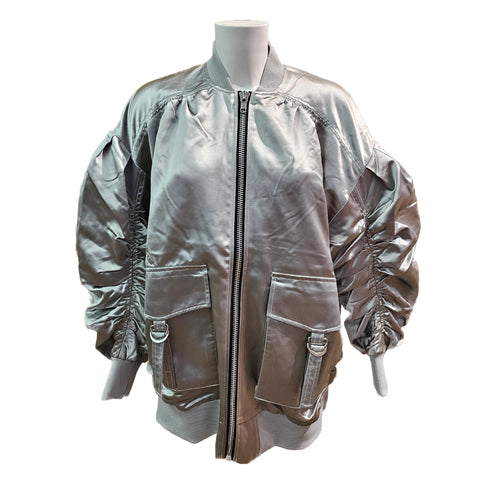 Stella Nova, Blousonjacke in Silber-Metallic