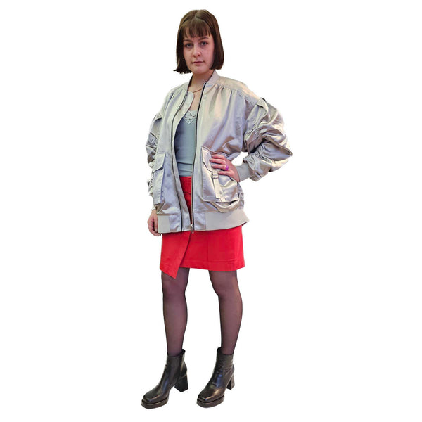 Stella Nova, Blousonjacke in Silber-Metallic