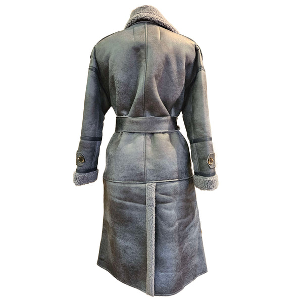 OOF Wear, taubenblauer Wendemantel im Trenchlook