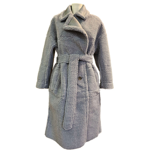 OOF Wear, taubenblauer Wendemantel im Trenchlook