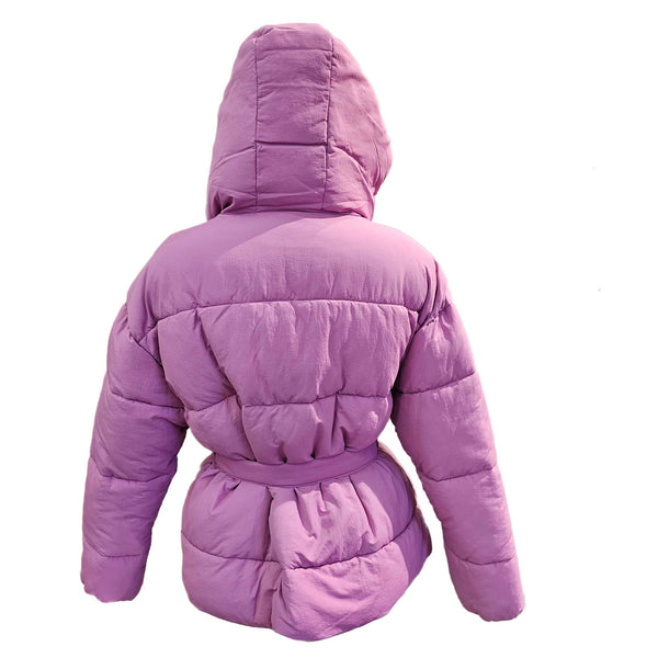 OOF Wear, pinkfarbene Steppjacke mit Kapuze