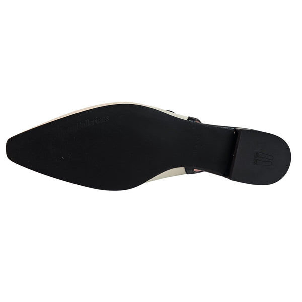 Pretty Ballerina, Sling in Schwarz/Creme, "Chanel-Style"