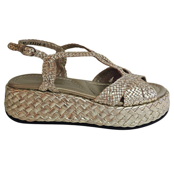 Pons Quintana, Plateausandalette in Gold