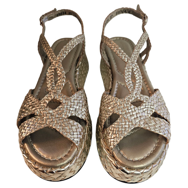 Pons Quintana, Plateausandalette in Gold