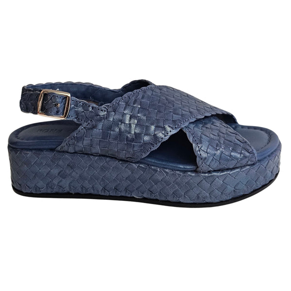 Pons Quintana, Plateausandalette in Jeansblau