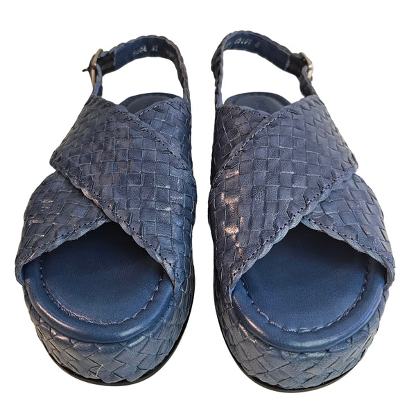 Pons Quintana, Plateausandalette in Jeansblau