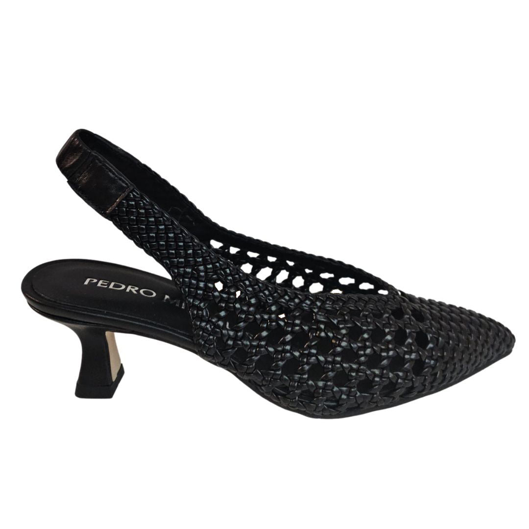 Pedro Miralles, Flechtschuh Sling in Schwarz