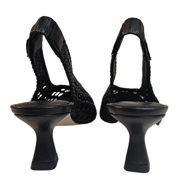 Pedro Miralles, Flechtschuh Sling in Schwarz
