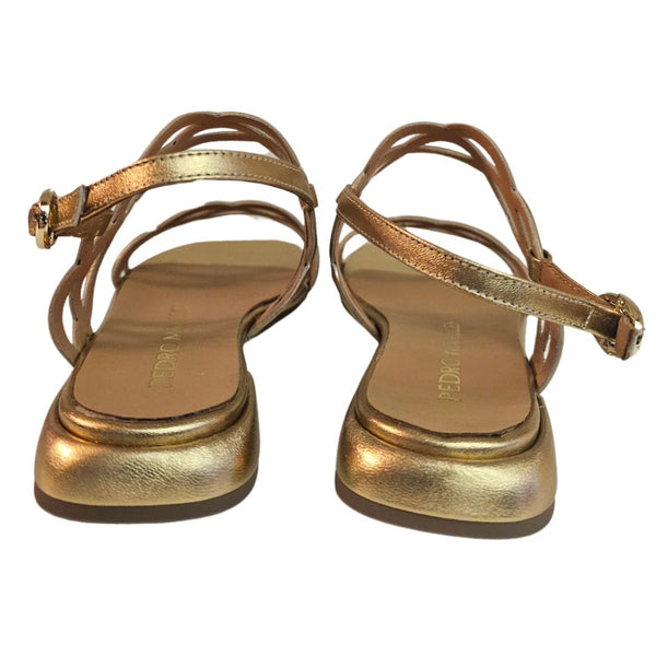Pedro Miralles, flache Sandalette in Gold
