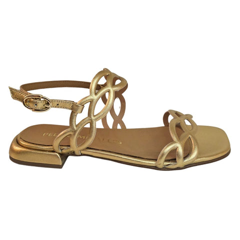 Pedro Miralles, flache Sandalette in Gold