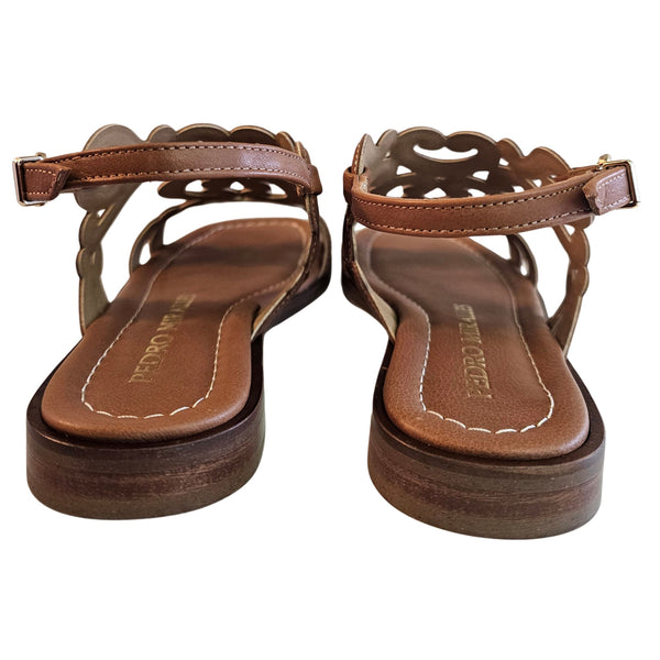 Pedro Miralles, flache Sandalette in Braun