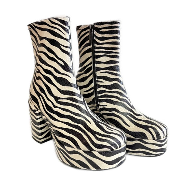 Pons Quintana, Plateau-Stiefelette in Zebra-Optik