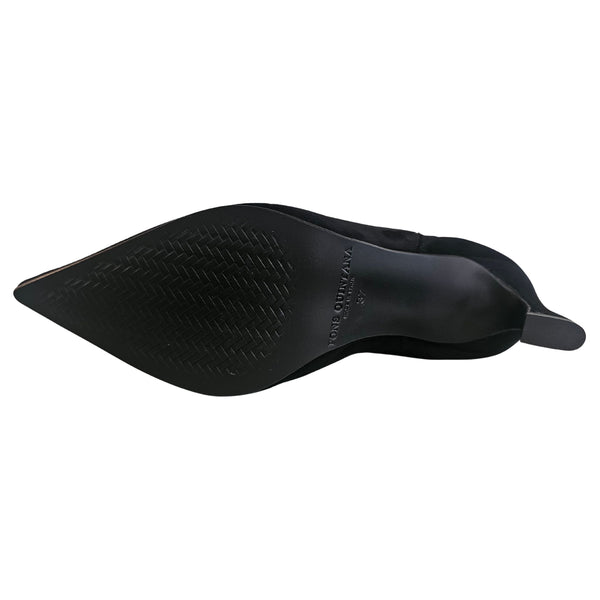 Pons Quintana, spitze Stiefelette aus schwarzem Wildleder