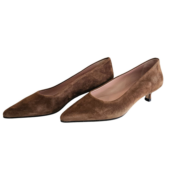 Pretty Ballerina, Wildlederpumps in Cognac