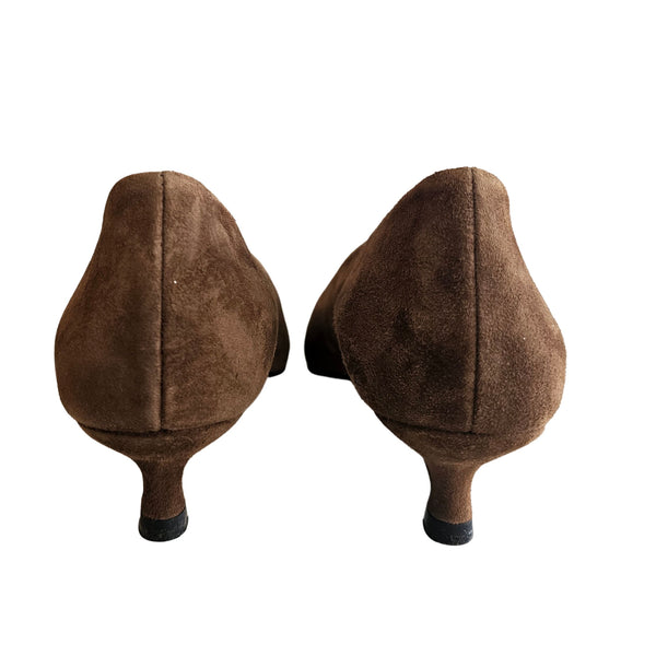 Pretty Ballerina, Wildlederpumps in Cognac