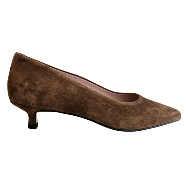 Pretty Ballerina, Wildlederpumps in Cognac