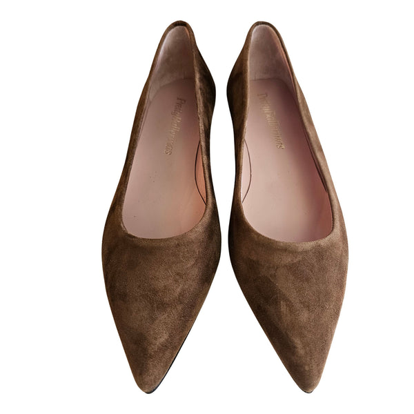 Pretty Ballerina, Wildlederpumps in Cognac
