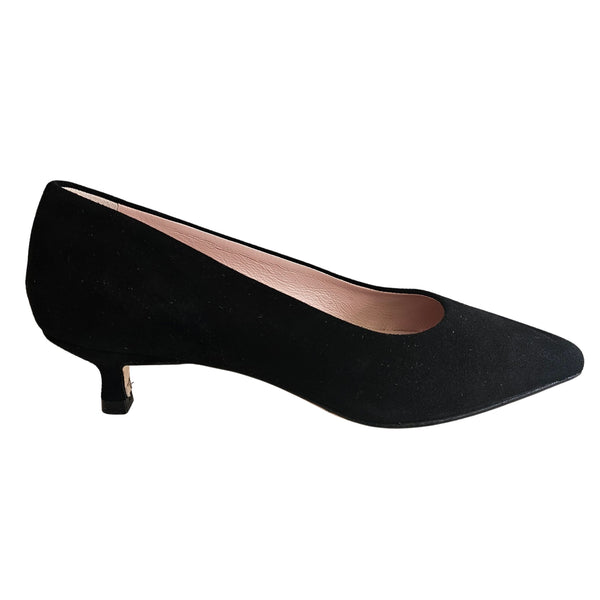 Pretty Ballerina, schwarzer Wildlederpumps