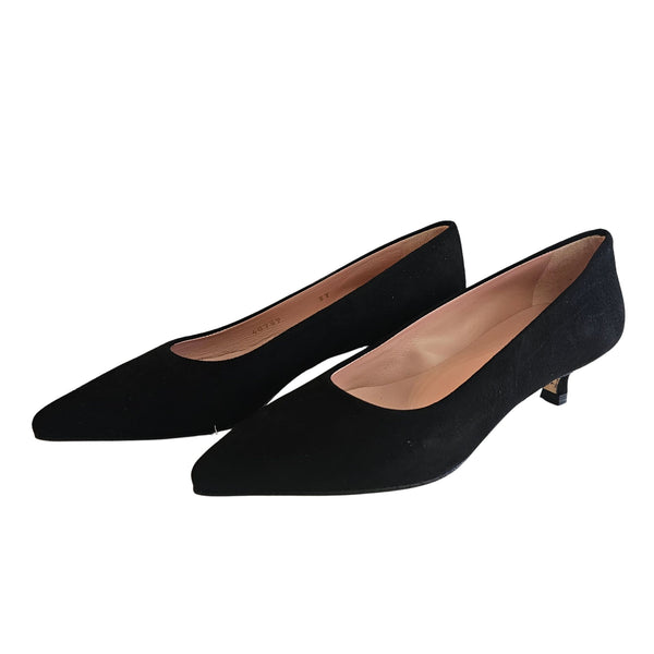 Pretty Ballerina, schwarzer Wildlederpumps