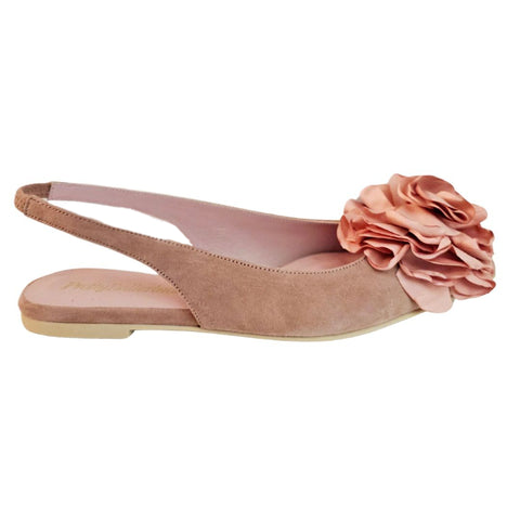 Pretty Ballerina, Wildleder-Sling in Altrosa