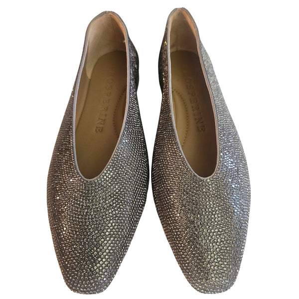 Prosperine, Ballerina mit Strass in Taupe